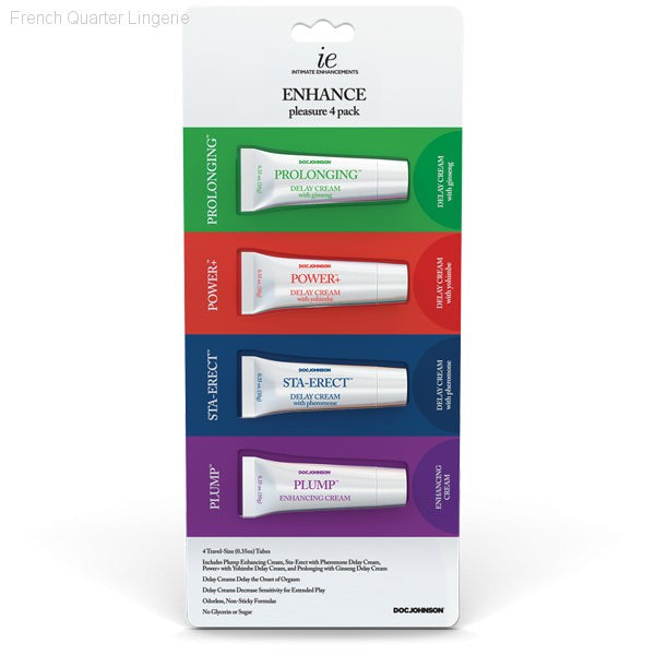 Men's Simulants / Desensitizers - Intimate Enhancements - Enhance Pleasure 4 Pack Men's Simulants / Desensitizers - Intimate Enhancements - Enhance Pleasure 4 Pack