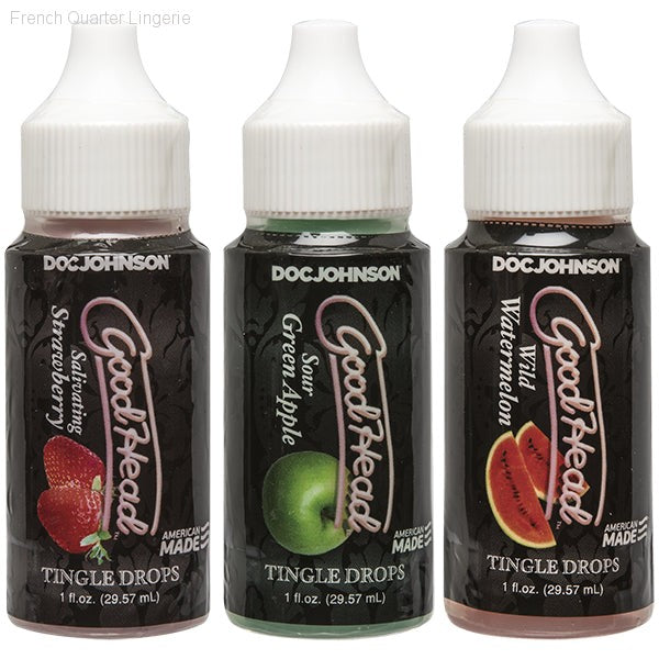 Oral Sex Essentials - GoodHead™ Tingle Drops - Wild Watermelon, Sour Green Apple, Salivating Strawberry Oral Sex Essentials - GoodHead™ Tingle Drops - Wild Watermelon, Sour Green Apple, Salivating Strawberry