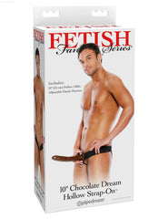 10" Chocolate Dream Hollow Strap-On-French Quarter Lingerie 10" Chocolate Dream Hollow Strap-On-French Quarter Lingerie
