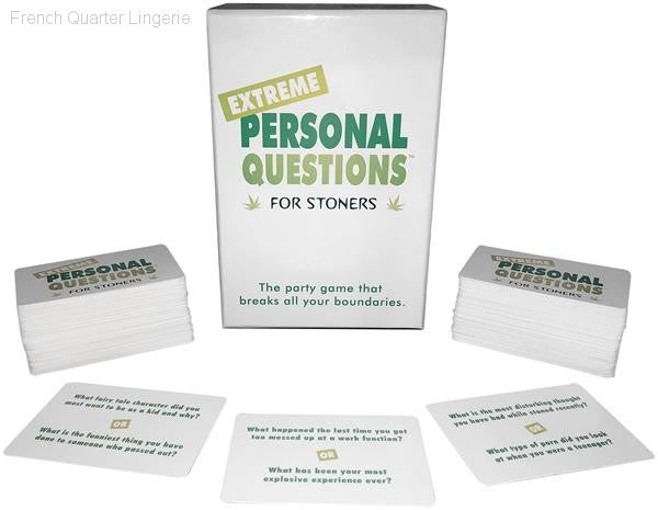 Extreme Personal Questions For Stoners-French Quarter Lingerie Extreme Personal Questions For Stoners-French Quarter Lingerie
