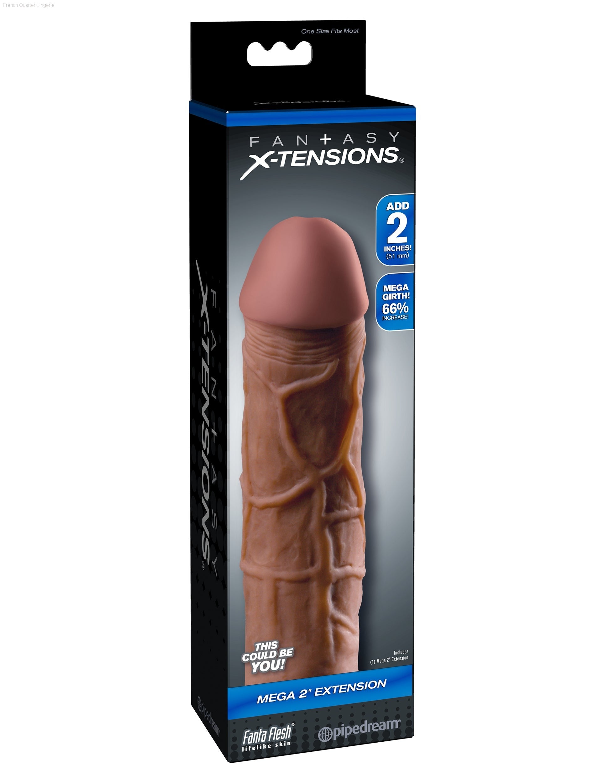 Fantasy X-Tensions Mega 2-inch Extension-French Quarter Lingerie Fantasy X-Tensions Mega 2-inch Extension-French Quarter Lingerie
