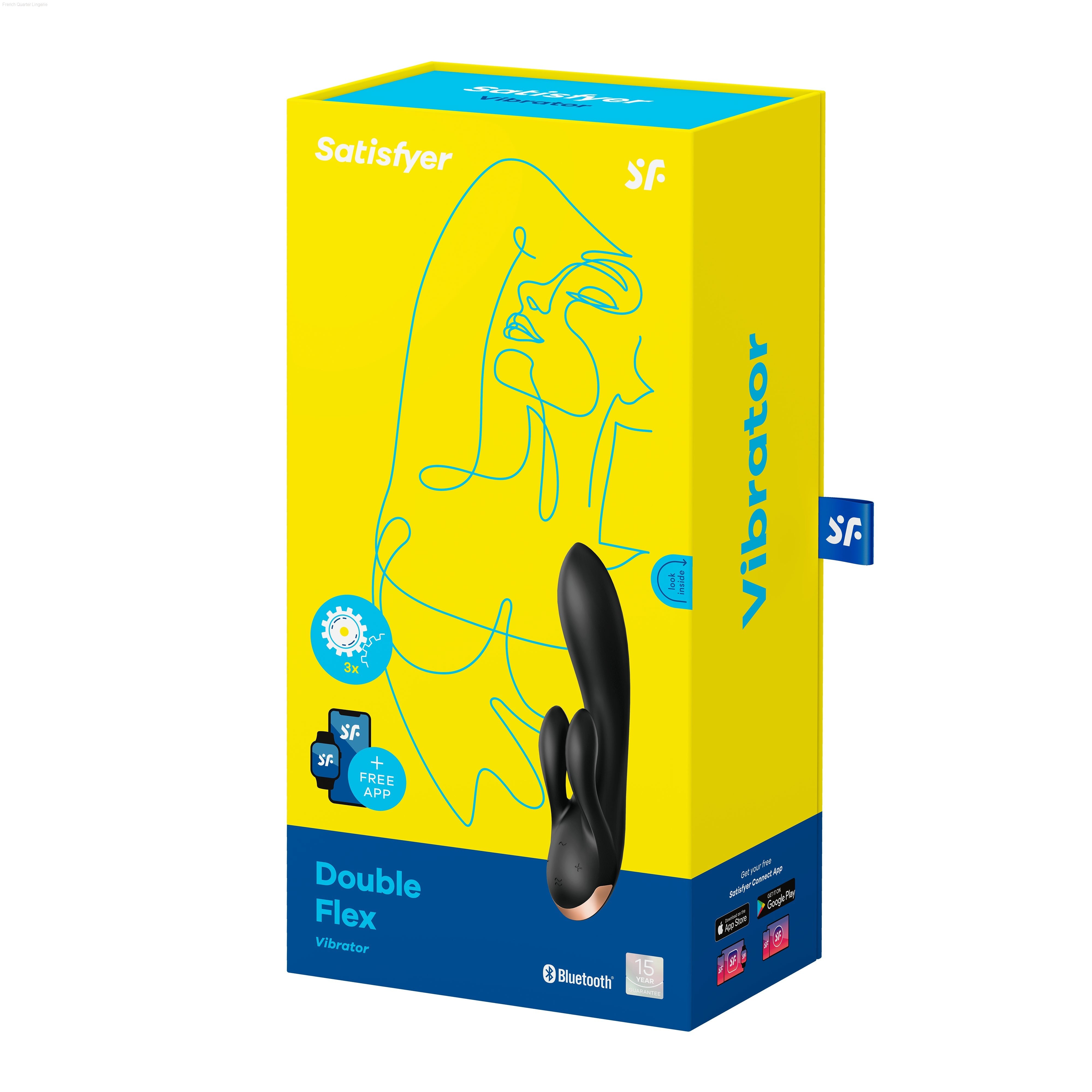 Rechargeable Vibrators - Satisfyer Double Flex Connect App Rechargeable Vibrators - Satisfyer Double Flex Connect App