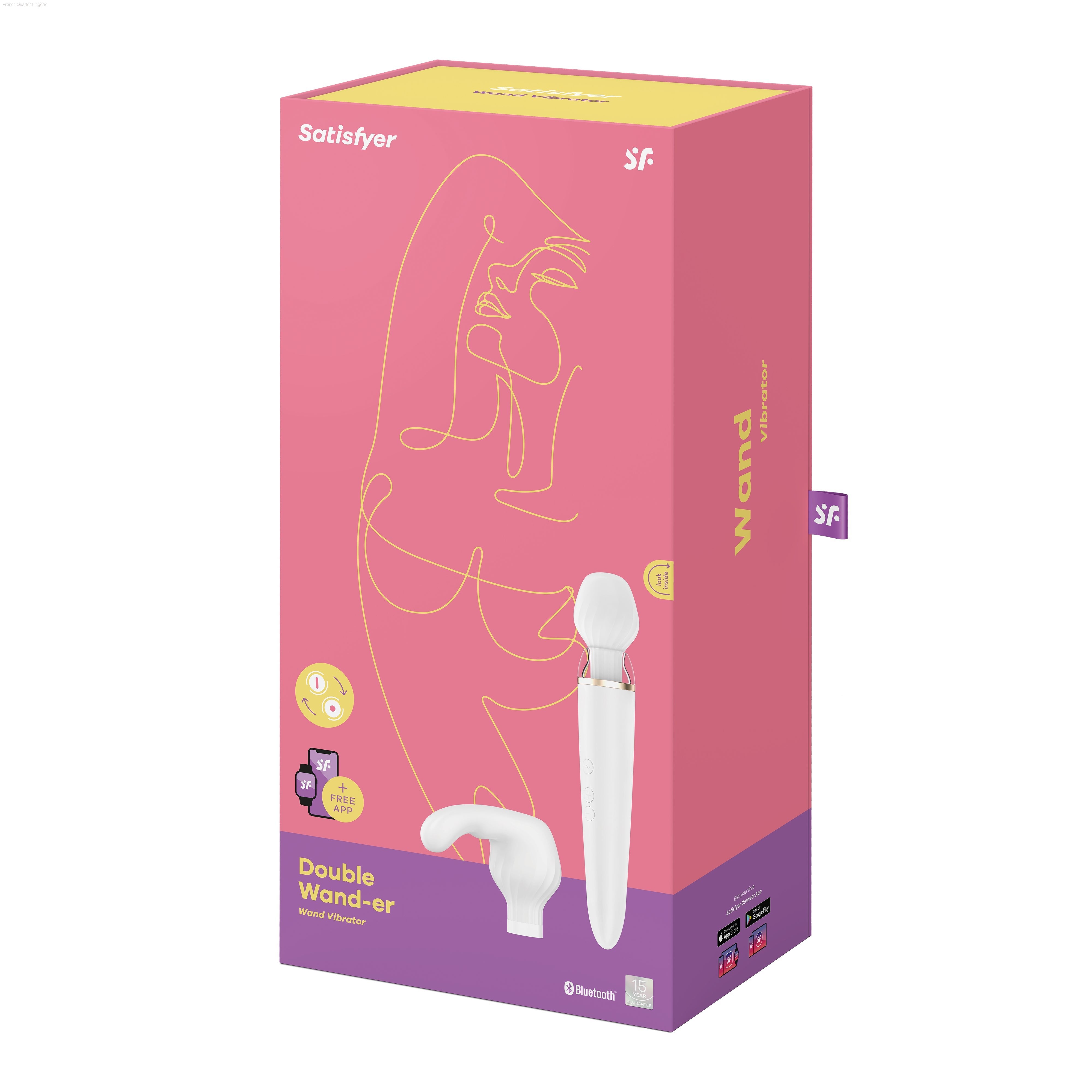 Rechargeable Vibrators - Satisfyer Double Wand-er Connect App Rechargeable Vibrators - Satisfyer Double Wand-er Connect App