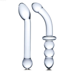 G-Spot Pleasure Glass Dildo Set-French Quarter Lingerie G-Spot Pleasure Glass Dildo Set-French Quarter Lingerie