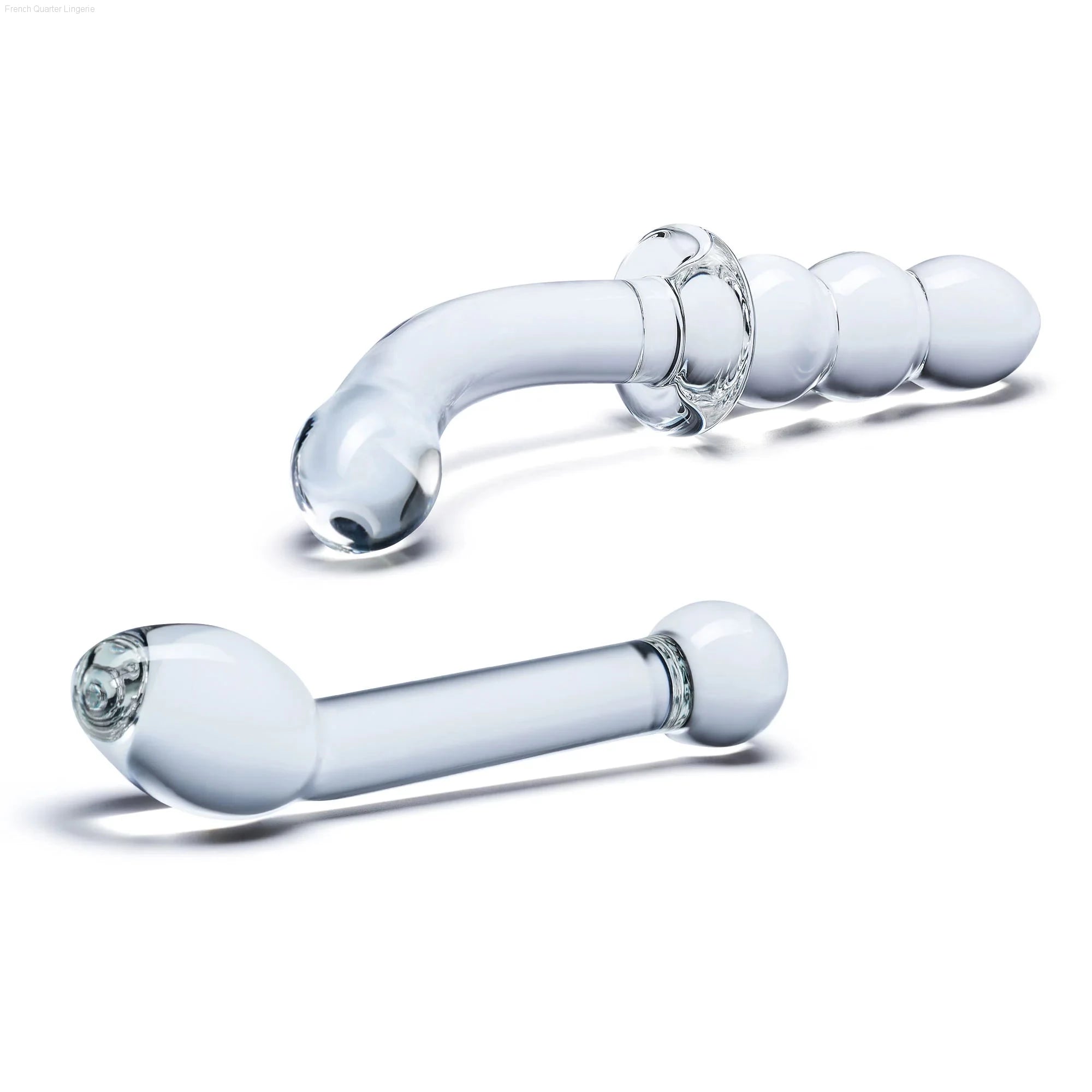 G-Spot Pleasure Glass Dildo Set-French Quarter Lingerie G-Spot Pleasure Glass Dildo Set-French Quarter Lingerie