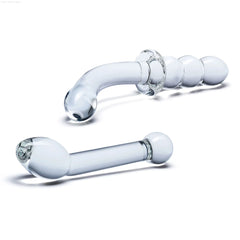 G-Spot Pleasure Glass Dildo Set-French Quarter Lingerie G-Spot Pleasure Glass Dildo Set-French Quarter Lingerie