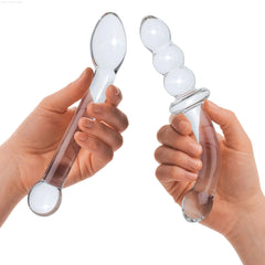 G-Spot Pleasure Glass Dildo Set-French Quarter Lingerie G-Spot Pleasure Glass Dildo Set-French Quarter Lingerie