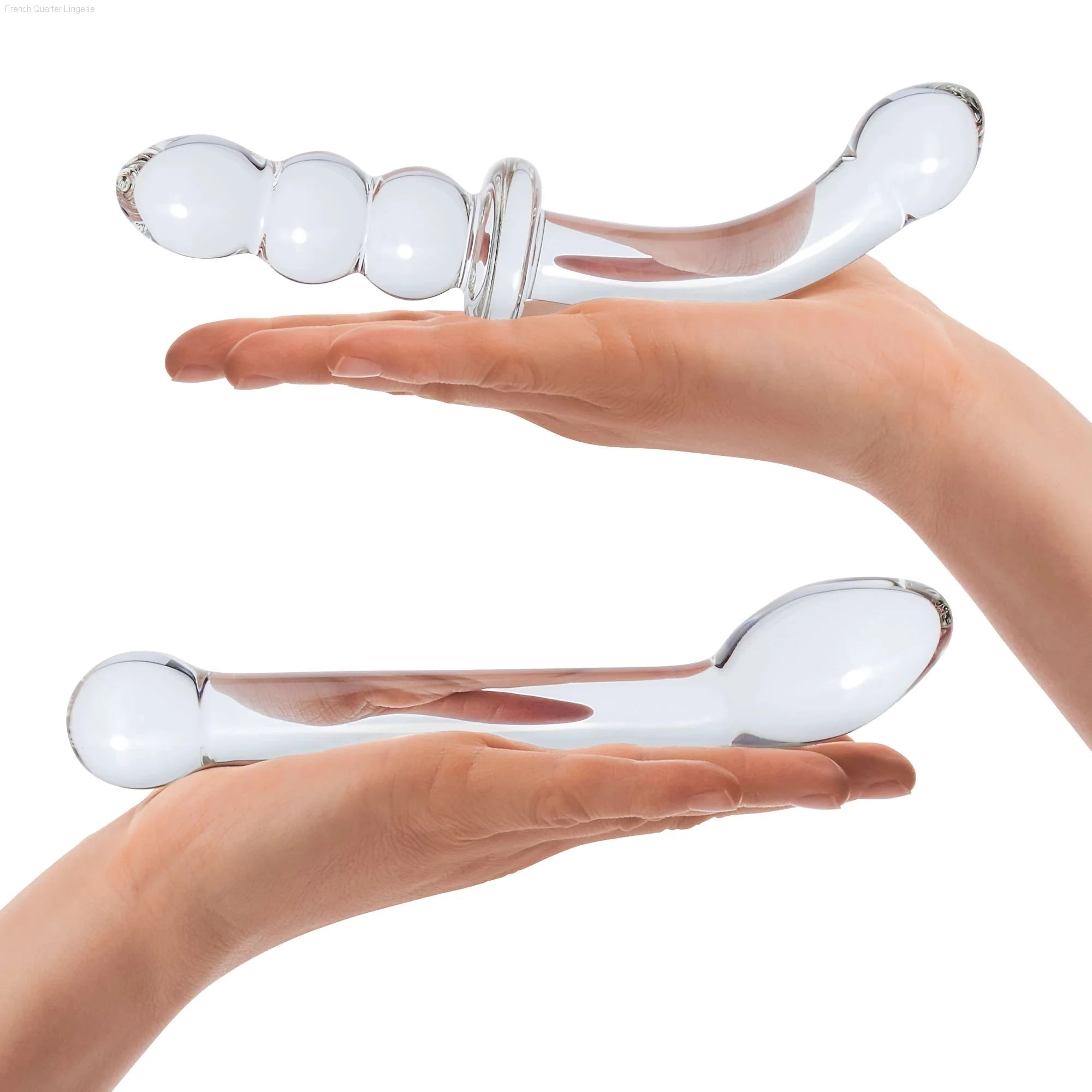 G-Spot Pleasure Glass Dildo Set-French Quarter Lingerie G-Spot Pleasure Glass Dildo Set-French Quarter Lingerie