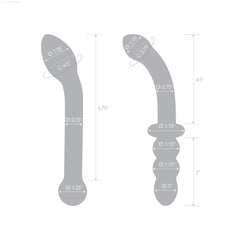 G-Spot Pleasure Glass Dildo Set-French Quarter Lingerie G-Spot Pleasure Glass Dildo Set-French Quarter Lingerie