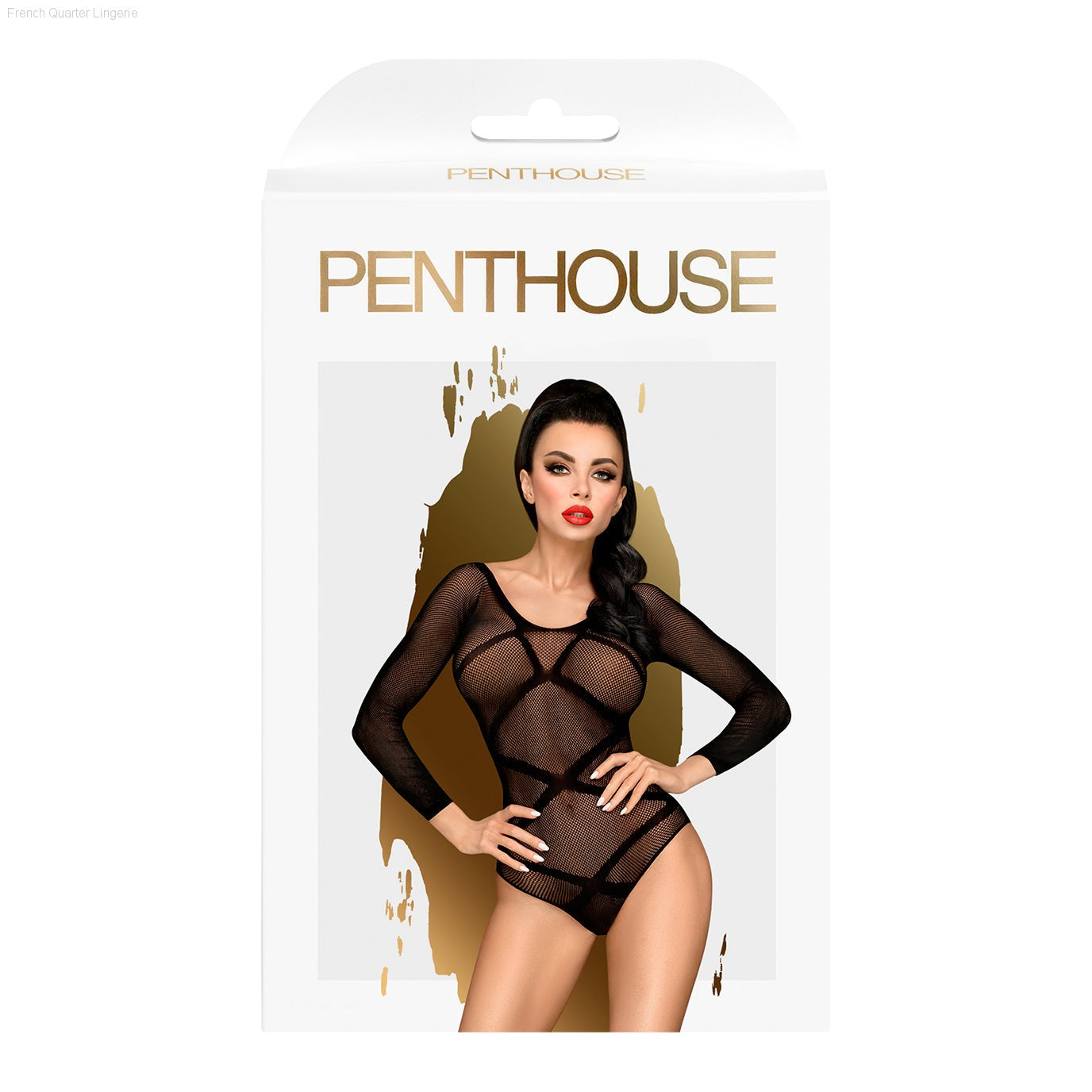 High On Love-Long Sleeved Mesh Teddy With Strap Pattern High On Love-Long Sleeved Mesh Teddy With Strap Pattern