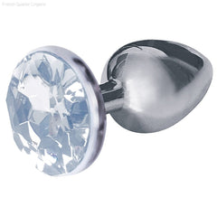 The 9'S The Silver Starter Bejeweled Round Plug - Small The 9'S The Silver Starter Bejeweled Round Plug - Small