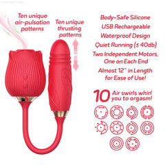 Wild Rose & Thruster; Suction and Thrusting Vibrator Wild Rose & Thruster; Suction and Thrusting Vibrator