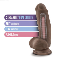 Au Naturel Realistic 7-Inch Fat Boy Long Dildo With Balls & Suction Cup Base-French Quarter Lingerie Au Naturel Realistic 7-Inch Fat Boy Long Dildo With Balls & Suction Cup Base-French Quarter Lingerie