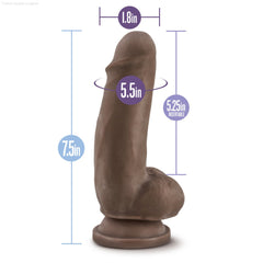 Au Naturel Realistic 7-Inch Fat Boy Long Dildo With Balls & Suction Cup Base-French Quarter Lingerie Au Naturel Realistic 7-Inch Fat Boy Long Dildo With Balls & Suction Cup Base-French Quarter Lingerie