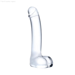 7" Realistic Curved Glass G-Spot Dildo-French Quarter Lingerie 7" Realistic Curved Glass G-Spot Dildo-French Quarter Lingerie