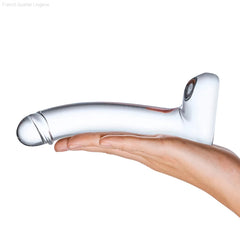 7" Realistic Curved Glass G-Spot Dildo-French Quarter Lingerie 7" Realistic Curved Glass G-Spot Dildo-French Quarter Lingerie