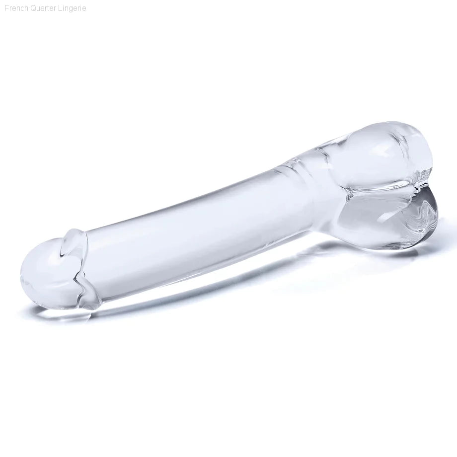 7" Realistic Curved Glass G-Spot Dildo-French Quarter Lingerie 7" Realistic Curved Glass G-Spot Dildo-French Quarter Lingerie