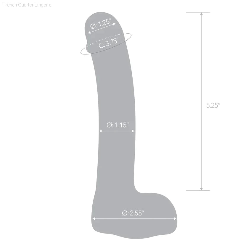 7" Realistic Curved Glass G-Spot Dildo-French Quarter Lingerie 7" Realistic Curved Glass G-Spot Dildo-French Quarter Lingerie