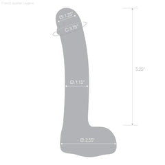 7" Realistic Curved Glass G-Spot Dildo-French Quarter Lingerie 7" Realistic Curved Glass G-Spot Dildo-French Quarter Lingerie
