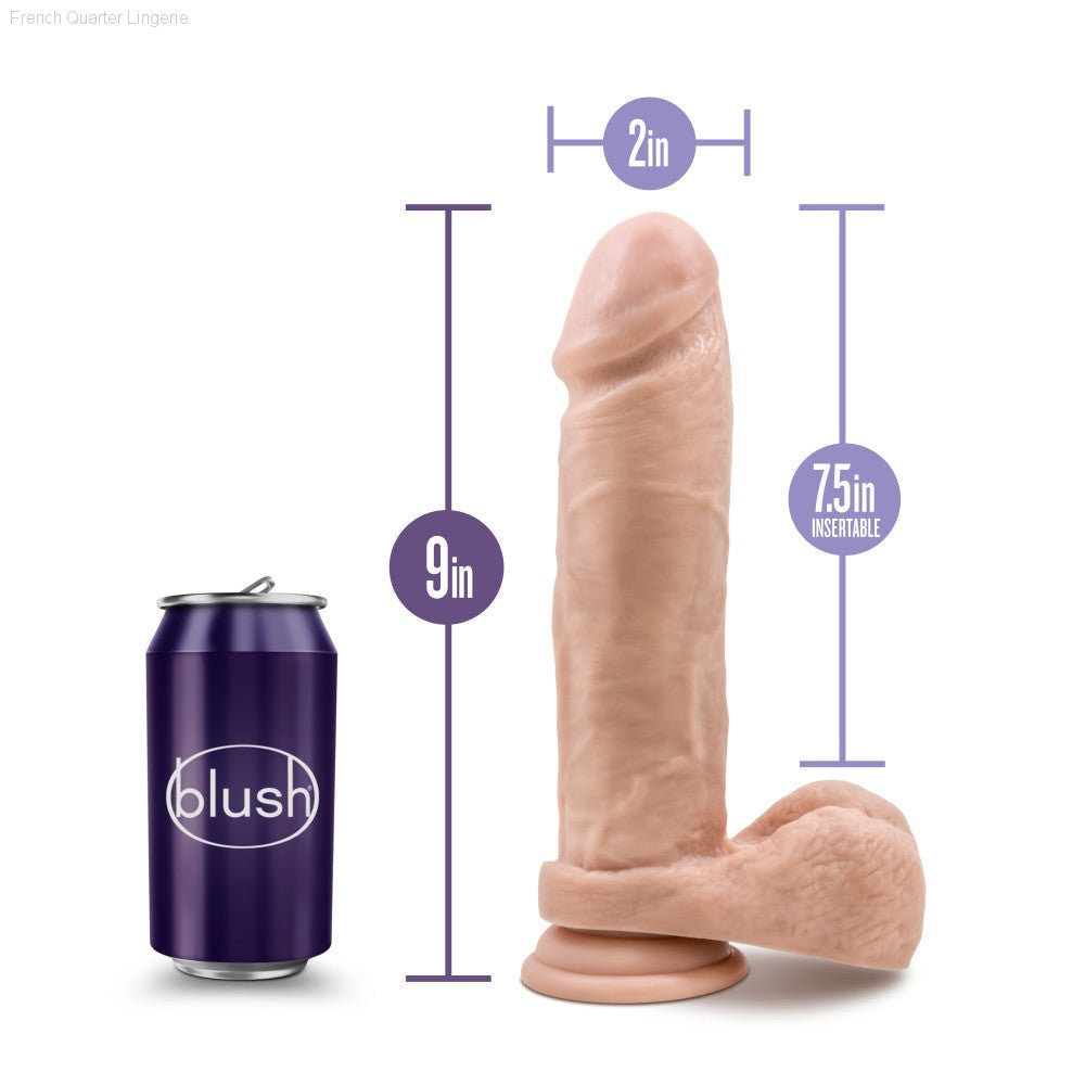 Au Naturel Realistic 9-Inch Long Dildo With Balls & Suction Cup Base-French Quarter Lingerie Au Naturel Realistic 9-Inch Long Dildo With Balls & Suction Cup Base-French Quarter Lingerie