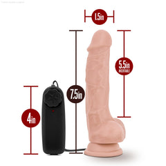 Blush Dr. Skin Dr. Tim Realistic 7.5-Inch Long Remote Control Vibrating Dildo With Suction Cup Base-French Quarter Lingerie Blush Dr. Skin Dr. Tim Realistic 7.5-Inch Long Remote Control Vibrating Dildo With Suction Cup Base-French Quarter Lingerie