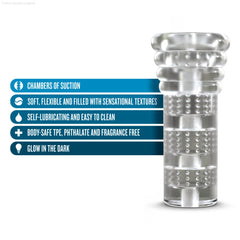 M for Men Soft & Wet All Nighter Clear Masturbator / Stroker M for Men Soft & Wet All Nighter Clear Masturbator / Stroker