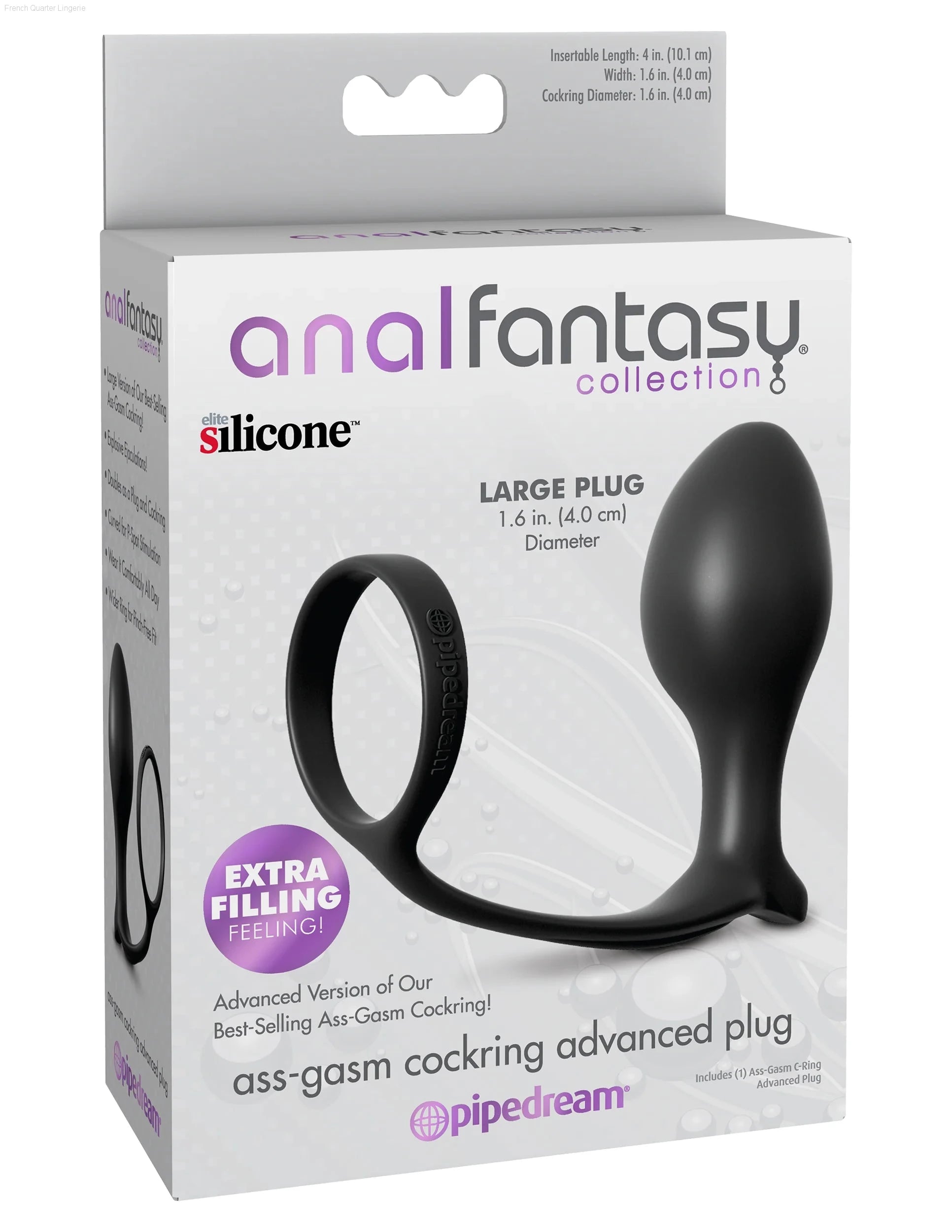 Anal Fantasy Collection - Ass-Gasm® Cock Ring Advanced Plug-French Quarter Lingerie Anal Fantasy Collection - Ass-Gasm® Cock Ring Advanced Plug-French Quarter Lingerie