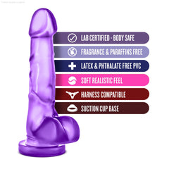 Blush B Yours Sweet N' Hard 4 Realistic 7-Inch Long Dildo With Balls & Suction Cup Base-French Quarter Lingerie Blush B Yours Sweet N' Hard 4 Realistic 7-Inch Long Dildo With Balls & Suction Cup Base-French Quarter Lingerie