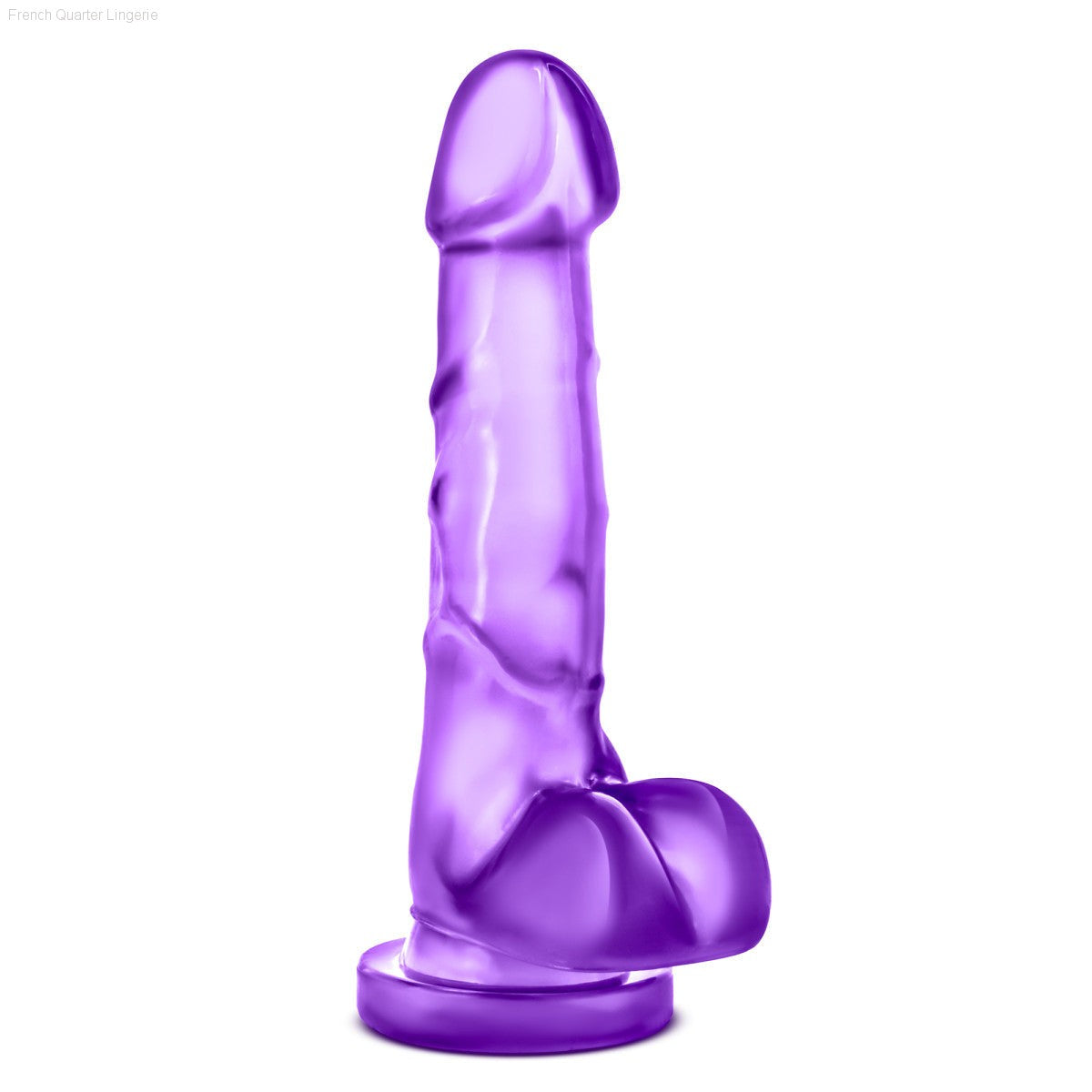 Blush B Yours Sweet N' Hard 4 Realistic 7-Inch Long Dildo With Balls & Suction Cup Base-French Quarter Lingerie Blush B Yours Sweet N' Hard 4 Realistic 7-Inch Long Dildo With Balls & Suction Cup Base-French Quarter Lingerie