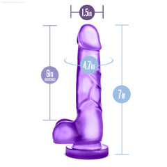 Blush B Yours Sweet N' Hard 4 Realistic 7-Inch Long Dildo With Balls & Suction Cup Base-French Quarter Lingerie Blush B Yours Sweet N' Hard 4 Realistic 7-Inch Long Dildo With Balls & Suction Cup Base-French Quarter Lingerie