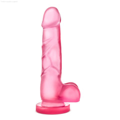 Blush B Yours Sweet N' Hard 4 Realistic 7-Inch Long Dildo With Balls & Suction Cup Base-French Quarter Lingerie Blush B Yours Sweet N' Hard 4 Realistic 7-Inch Long Dildo With Balls & Suction Cup Base-French Quarter Lingerie