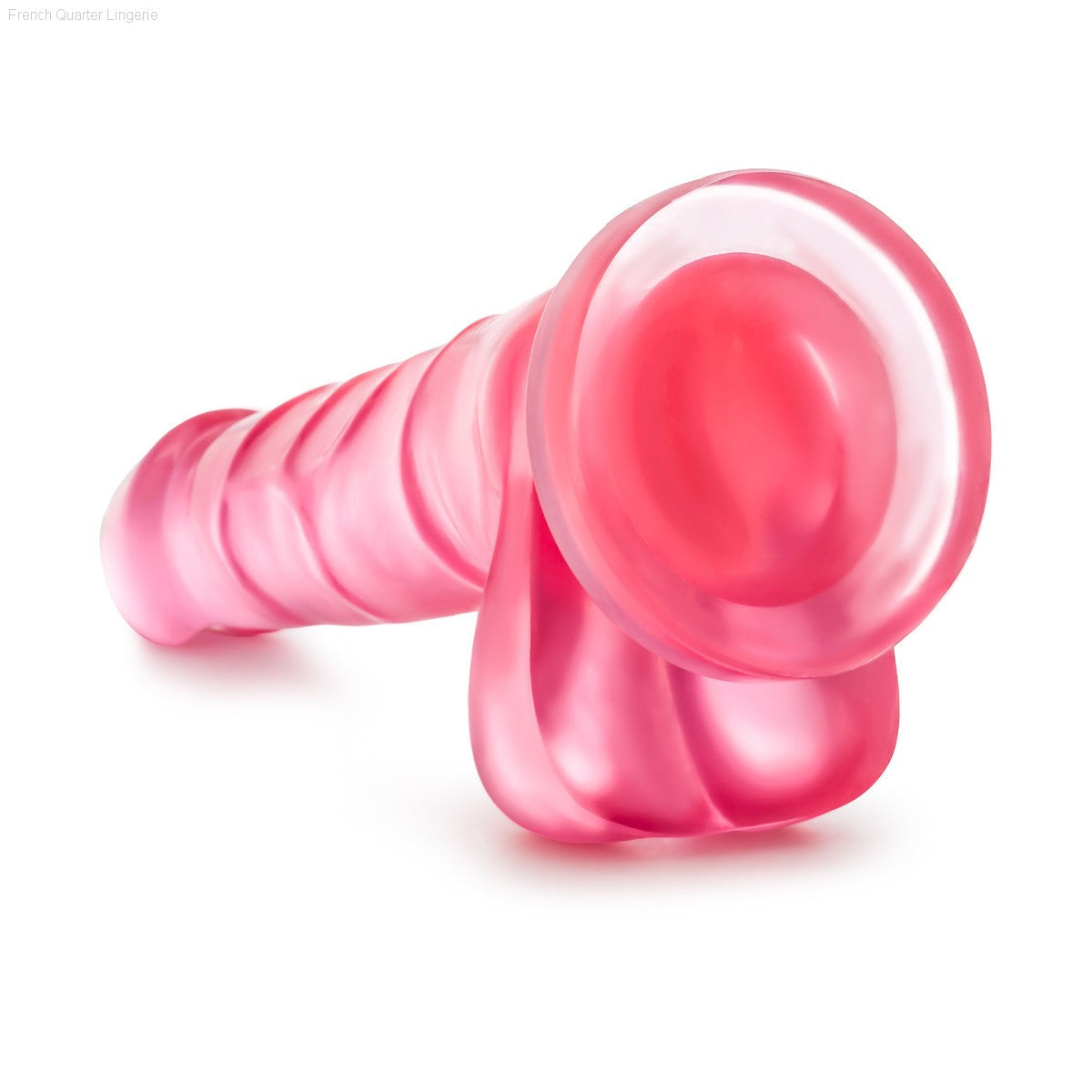 Blush B Yours Sweet N' Hard 4 Realistic 7-Inch Long Dildo With Balls & Suction Cup Base-French Quarter Lingerie Blush B Yours Sweet N' Hard 4 Realistic 7-Inch Long Dildo With Balls & Suction Cup Base-French Quarter Lingerie