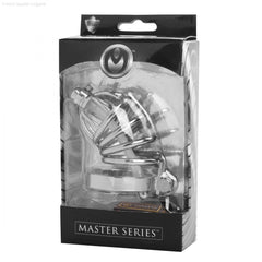Stainless Steel Chastity Cage with Silicone Urethral Plug Stainless Steel Chastity Cage with Silicone Urethral Plug