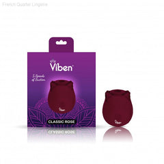Classic Rose - Ruby - Handheld Rose Clitoral and Nipple Stimulator-French Quarter Lingerie Classic Rose - Ruby - Handheld Rose Clitoral and Nipple Stimulator-French Quarter Lingerie