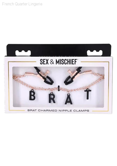 Brat Charmed Nipple Clamps-French Quarter Lingerie Brat Charmed Nipple Clamps-French Quarter Lingerie