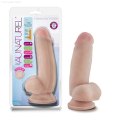 Au Naturel Realistic 7-Inch Fat Boy Long Dildo With Balls & Suction Cup Base-French Quarter Lingerie Au Naturel Realistic 7-Inch Fat Boy Long Dildo With Balls & Suction Cup Base-French Quarter Lingerie