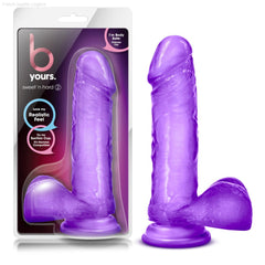 B Yours By Blush® | Sweet N' Hard 2 Realistic 8-Inch Long Dildo With Balls & Suction Cup Base-French Quarter Lingerie B Yours By Blush® | Sweet N' Hard 2 Realistic 8-Inch Long Dildo With Balls & Suction Cup Base-French Quarter Lingerie