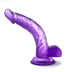 B Yours By Blush® | Sweet N' Hard 7 Realistic Curved G-Spot Long Dildo With Balls & Suction Cup Base-French Quarter Lingerie B Yours By Blush® | Sweet N' Hard 7 Realistic Curved G-Spot Long Dildo With Balls & Suction Cup Base-French Quarter Lingerie