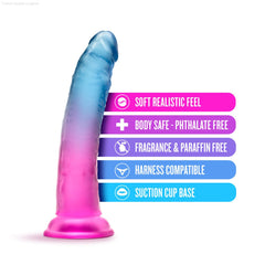 B Yours By Blush® | Beautiful Sky Realistic Sunset 7.5-Inch Long Dildo With Suction Cup Base-French Quarter Lingerie B Yours By Blush® | Beautiful Sky Realistic Sunset 7.5-Inch Long Dildo With Suction Cup Base-French Quarter Lingerie
