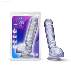 B Yours Plus By Blush® | Hearty n’ Hefty Clear 9-Inch Long Dildo With Balls & Suction Cup Base-French Quarter Lingerie B Yours Plus By Blush® | Hearty n’ Hefty Clear 9-Inch Long Dildo With Balls & Suction Cup Base-French Quarter Lingerie