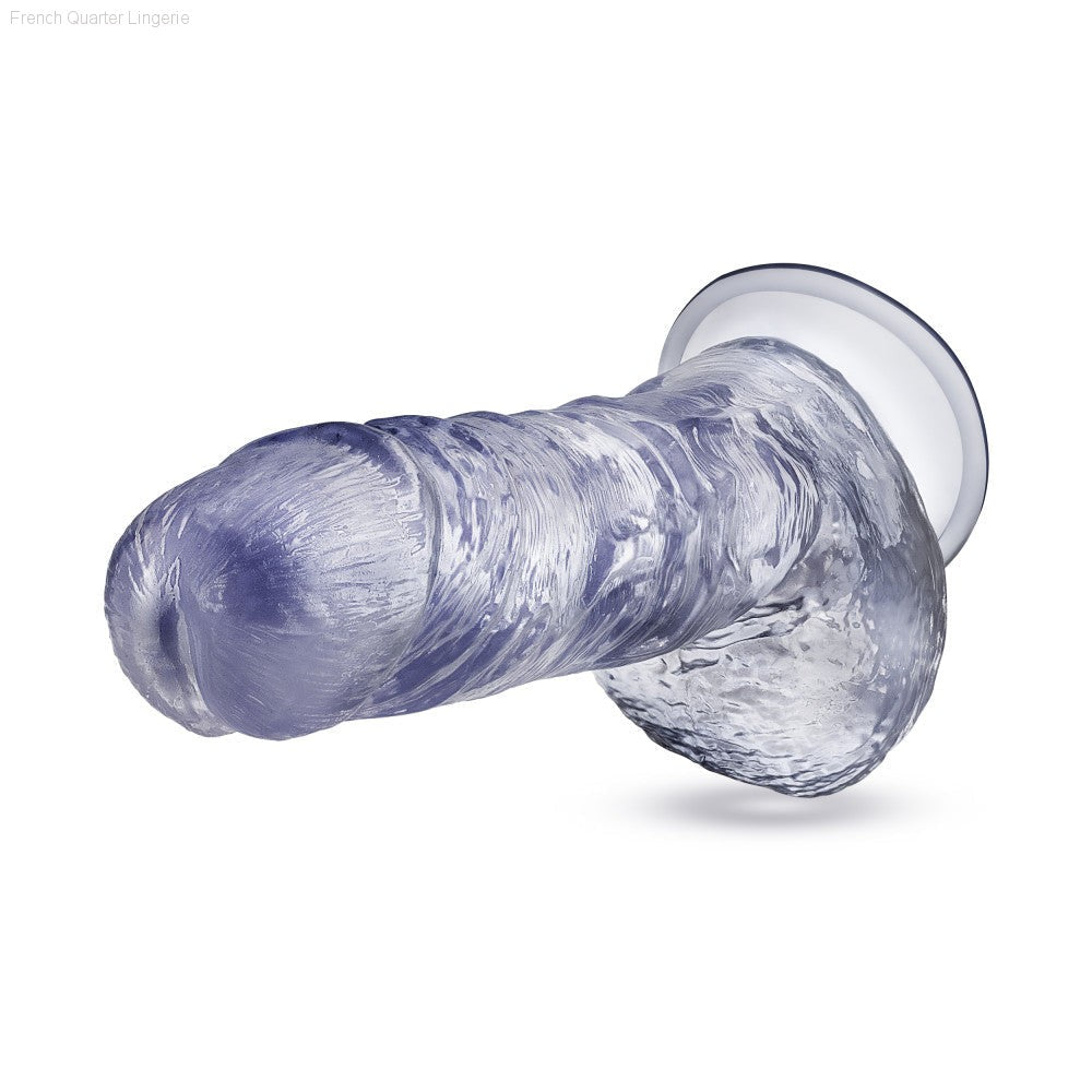 B Yours Plus By Blush® | Hearty n’ Hefty Clear 9-Inch Long Dildo With Balls & Suction Cup Base-French Quarter Lingerie B Yours Plus By Blush® | Hearty n’ Hefty Clear 9-Inch Long Dildo With Balls & Suction Cup Base-French Quarter Lingerie