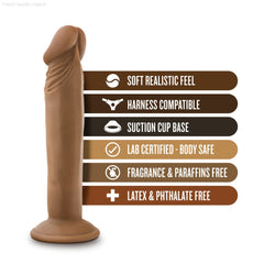 Dr. Skin By Blush® | Dr. Small Realistic 6.5-Inch Long Dildo With Suction Cup Base-French Quarter Lingerie Dr. Skin By Blush® | Dr. Small Realistic 6.5-Inch Long Dildo With Suction Cup Base-French Quarter Lingerie