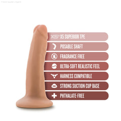 Dr. Skin Plus By Blush® | Realistic 5.5-Inch Long Soft Yet Erect & Posable Dildo With Suction Cup Base-French Quarter Lingerie Dr. Skin Plus By Blush® | Realistic 5.5-Inch Long Soft Yet Erect & Posable Dildo With Suction Cup Base-French Quarter Lingerie
