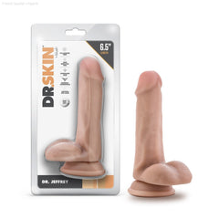 Dr. Skin By Blush® | Dr. Jeffrey 6.5 Inch Long Dildo with Suction Cup & Balls-French Quarter Lingerie Dr. Skin By Blush® | Dr. Jeffrey 6.5 Inch Long Dildo with Suction Cup & Balls-French Quarter Lingerie