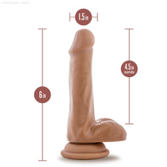 Dr. Skin Plus By Blush® | Realistic 6.5-Inch Long Soft Yet Erect & Posable Dildo With Balls & Suction Cup Base-French Quarter Lingerie Dr. Skin Plus By Blush® | Realistic 6.5-Inch Long Soft Yet Erect & Posable Dildo With Balls & Suction Cup Base-French Quarter Lingerie