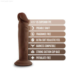 Dr. Skin Plus By Blush® | Realistic 6.5-Inch Long Soft Yet Erect & Posable Dildo With Suction Cup Base-French Quarter Lingerie Dr. Skin Plus By Blush® | Realistic 6.5-Inch Long Soft Yet Erect & Posable Dildo With Suction Cup Base-French Quarter Lingerie