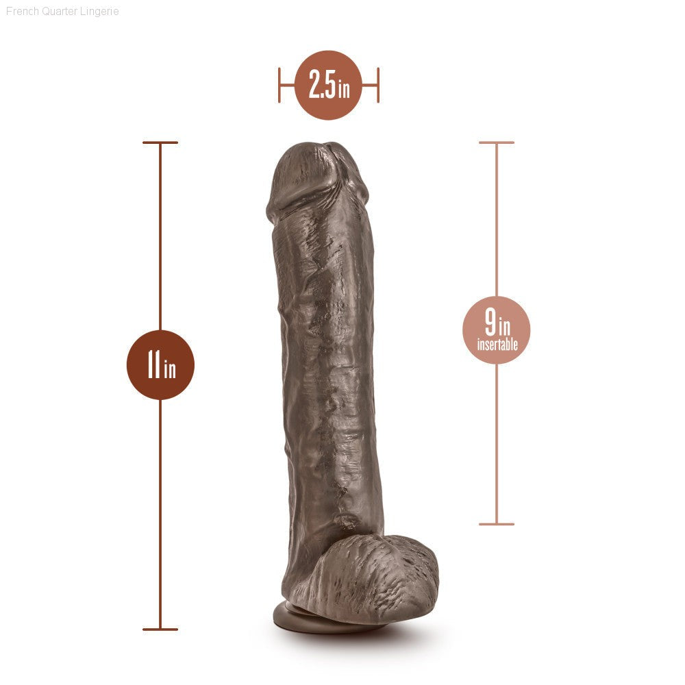 Dr. Skin By Blush® | Mr. Savage Realistic 11-Inch Long Dildo With Balls & Suction Cup Base-French Quarter Lingerie Dr. Skin By Blush® | Mr. Savage Realistic 11-Inch Long Dildo With Balls & Suction Cup Base-French Quarter Lingerie