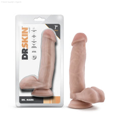 Dr. Skin By Blush® | Dr. Mark 7 Inch Long Dildo with Suction Cup & Balls-French Quarter Lingerie Dr. Skin By Blush® | Dr. Mark 7 Inch Long Dildo with Suction Cup & Balls-French Quarter Lingerie