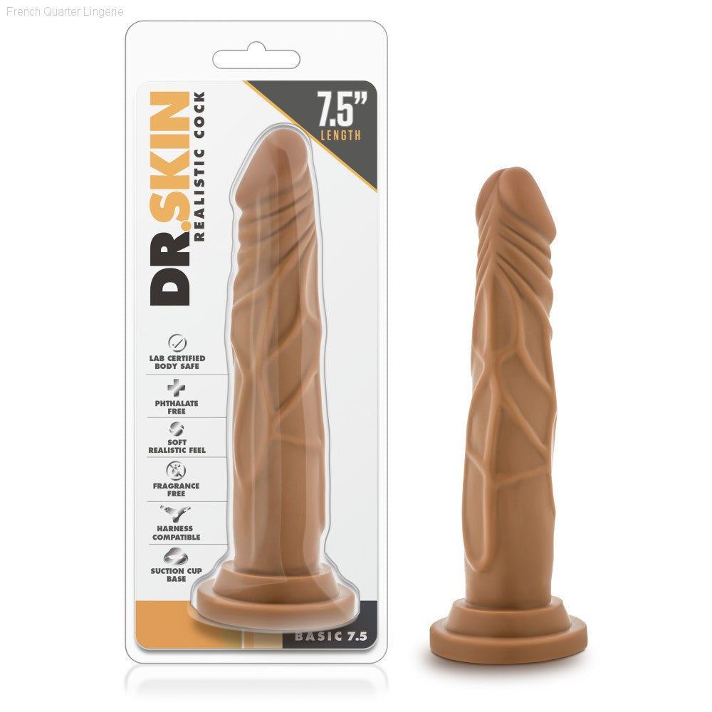Dr. Skin By Blush® | Realistic Cock Realistic 7.5-Inch Long Dildo With Suction Cup Base-French Quarter Lingerie Dr. Skin By Blush® | Realistic Cock Realistic 7.5-Inch Long Dildo With Suction Cup Base-French Quarter Lingerie