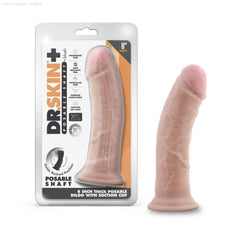 Dr. Skin Plus By Blush® | Realistic 8-Inch Long Soft Yet Erect & Posable Dildo With Suction Cup Base-French Quarter Lingerie Dr. Skin Plus By Blush® | Realistic 8-Inch Long Soft Yet Erect & Posable Dildo With Suction Cup Base-French Quarter Lingerie